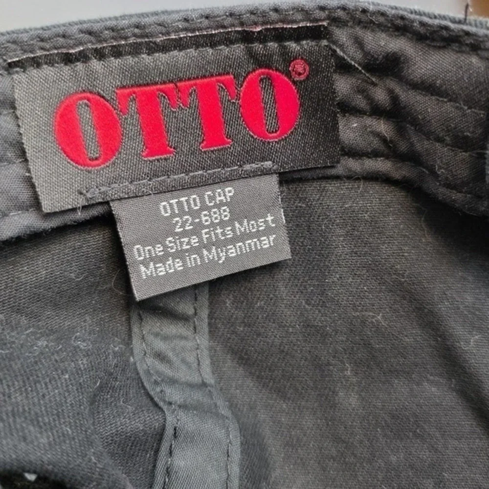 Otto Big Hairy Dog Black Red Embroidered Baseball Cap Hat 22-688 Adjustable OSFM